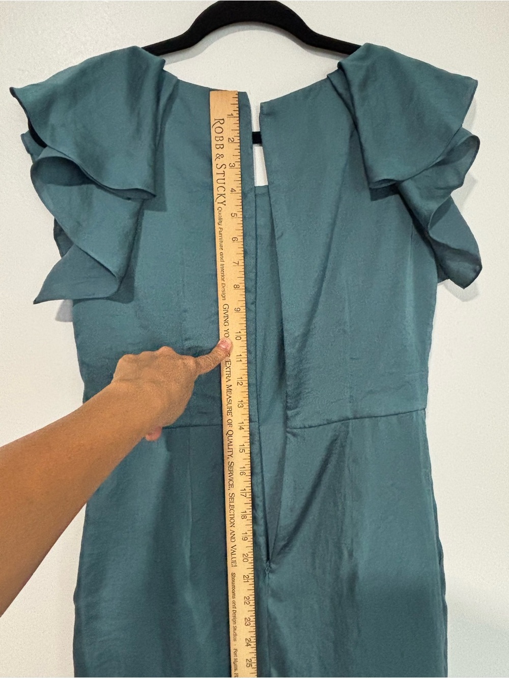 LOFT Teal Ruffle-Sleeve Mini Dress - Picture 5 of 13